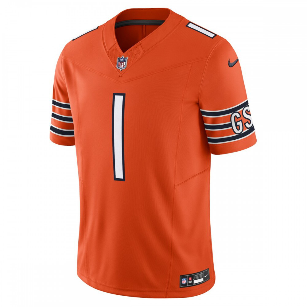 Justin Fields Chicago Bears Nike Vapor F.U.S.E. Limited Jersey - Orange-GridironStore